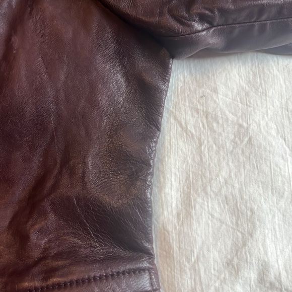 Vintage Bebe leather jacket leather buttons Brown Medium - Picture 13 of 16